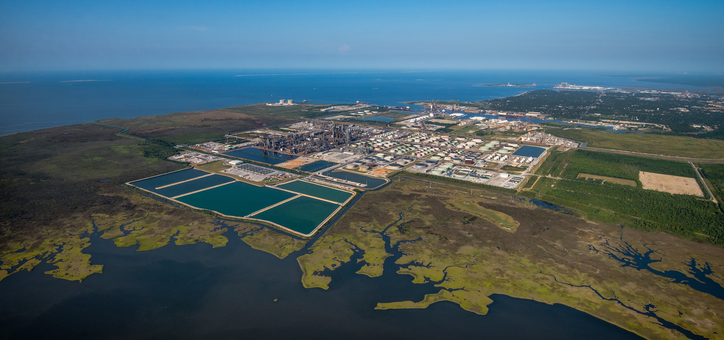 aerial photo of the Pascagoula Refinery